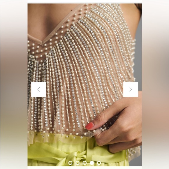 Anthropologie embellished sheer crop cami - Picture 2 of 8